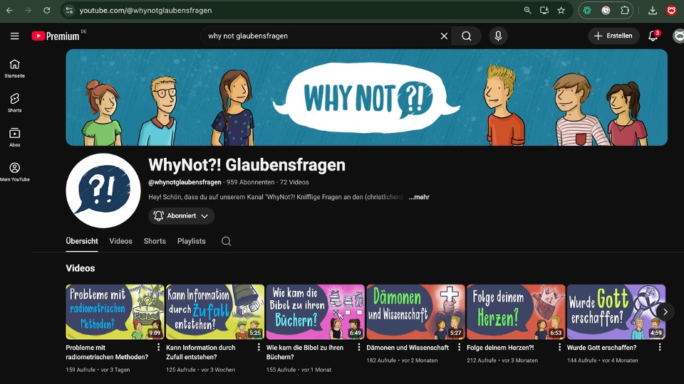Why not?! Glaubensfragen